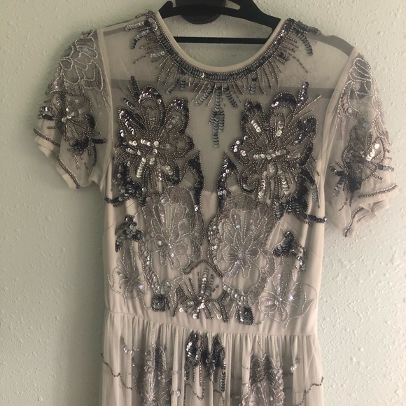 NWOT ASOS SALON All Over Embellished Maxi Dress - Picture 4 of 8